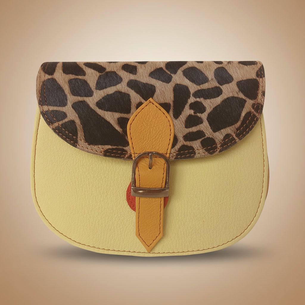 Handcrafted Cowhide Leather Crossbody Bag – One of a Kind - 01