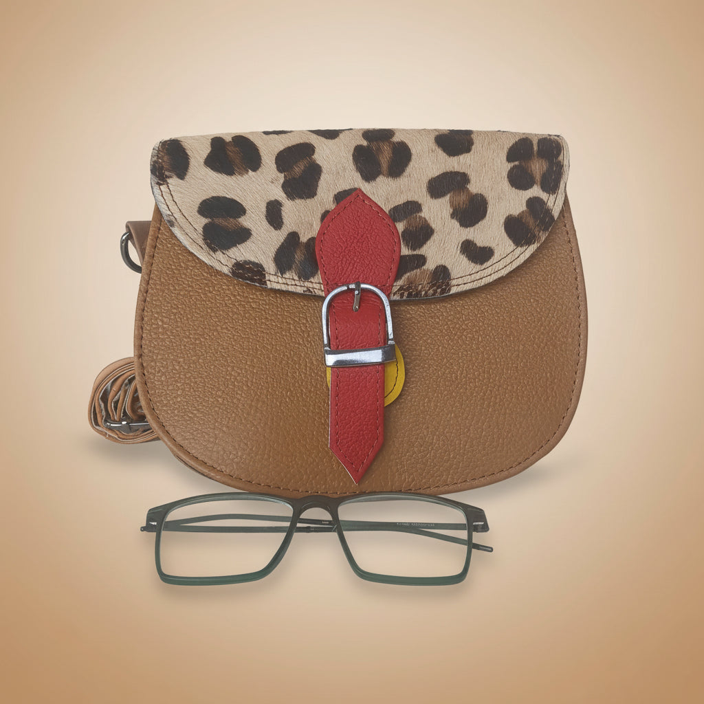 Handcrafted Cowhide Leather Crossbody Bag – One of a Kind - 02