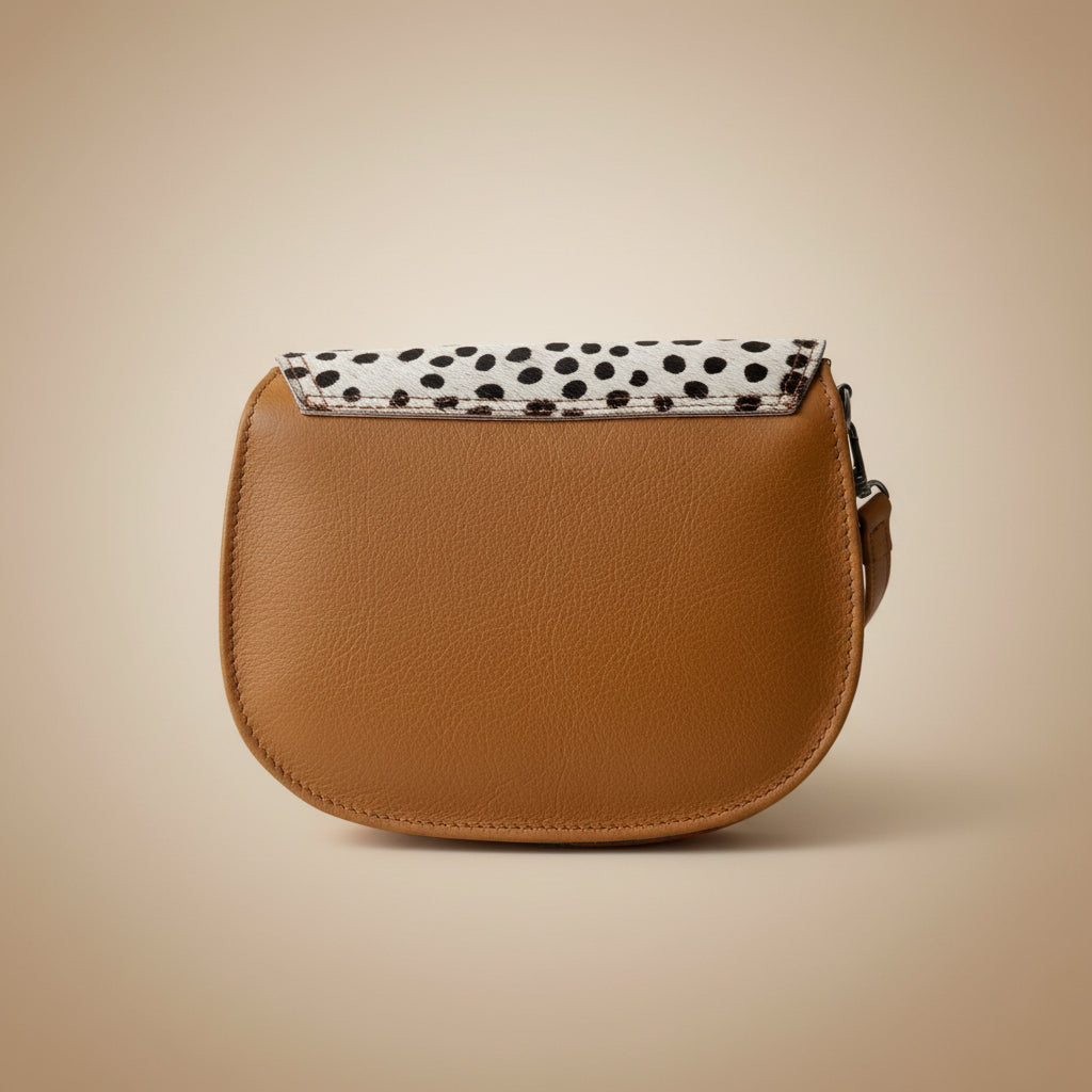 Handcrafted Cowhide Leather Crossbody Bag – One of a Kind - 03