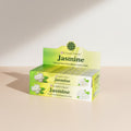 Two boxes of Garden Fresh Jasmine incense sticks on a white background