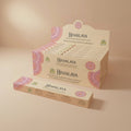 Himalaya Incense packaging with product details on a pink background