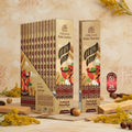 Peruvian Palo Santo incense sticks packaging with brand logo on a light background
