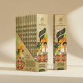 Two boxes of Thai Lemongrass incense sticks with product details on a light background
