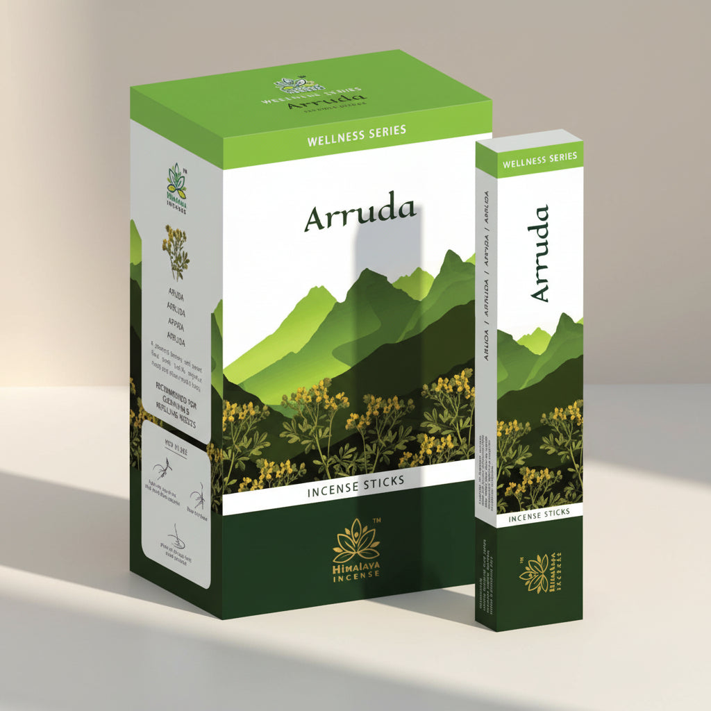 Himalaya Wellness Series Arruda incense sticks packaging on a white background