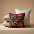 Kashmir Atelier – Zafar Geometric Cushion Cover (40x40 cm)
