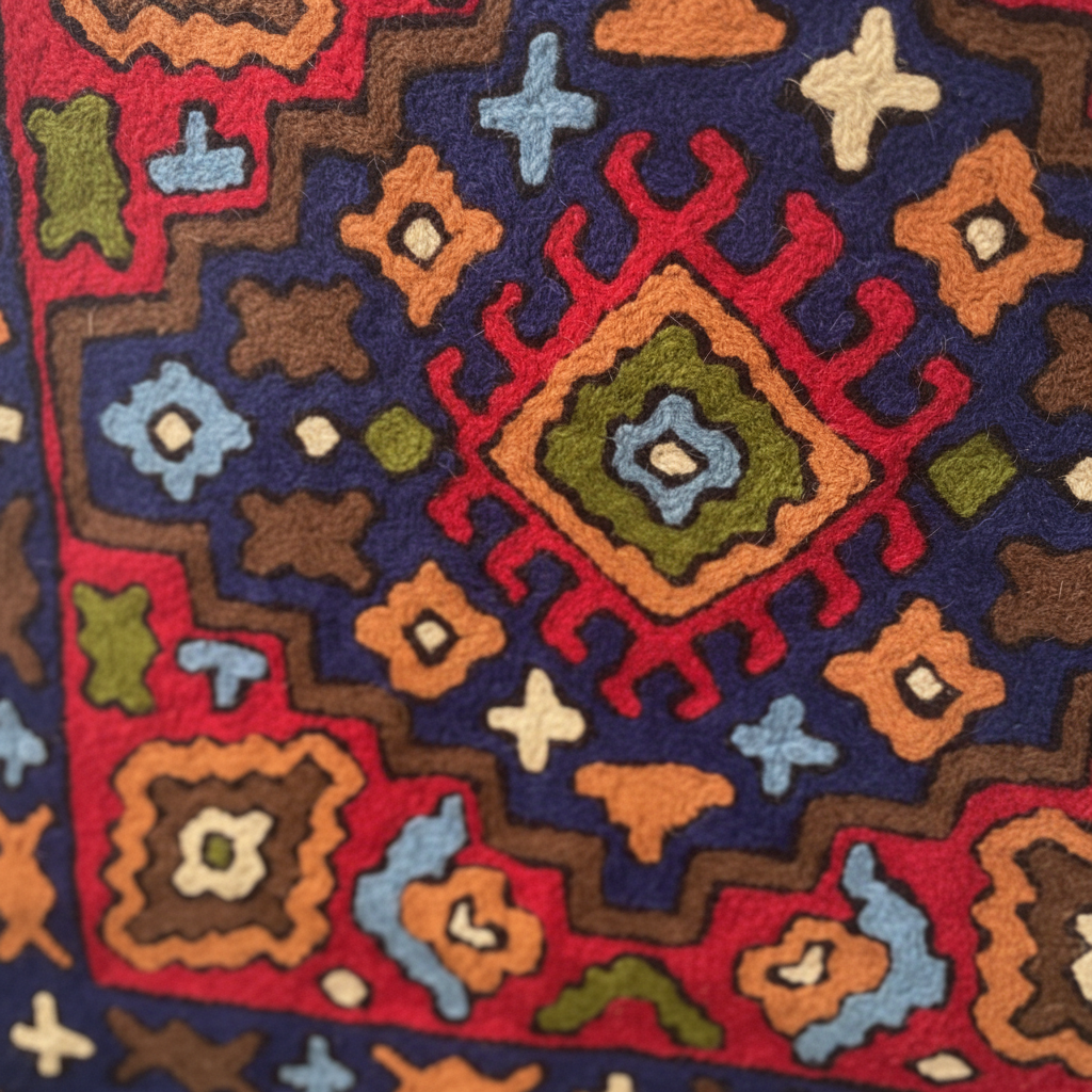 Kashmir Atelier – Zafar Geometric Cushion Cover (40x40 cm)