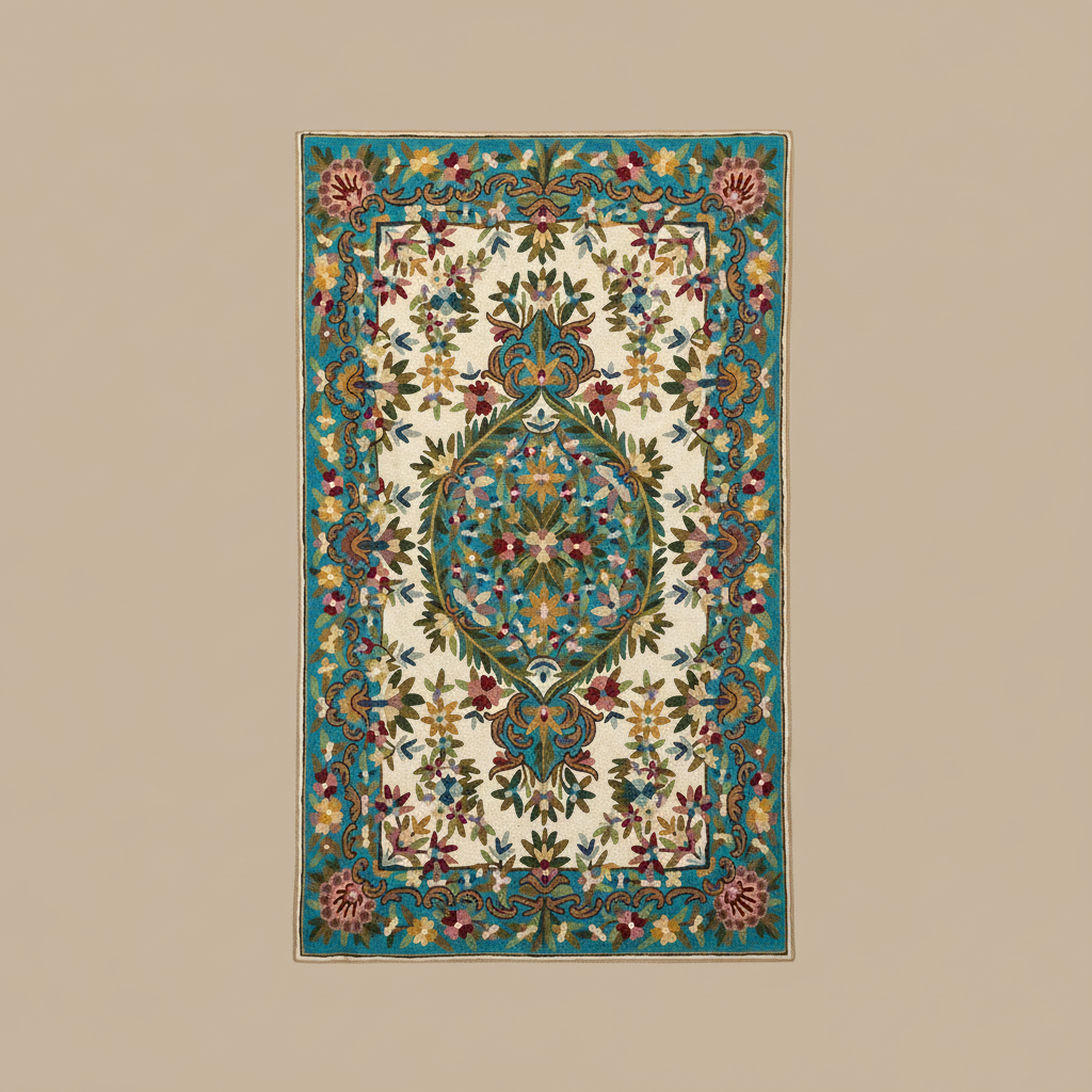 Kashmir Atelier – Gulzar Garden Rug (80 x 122 cm)