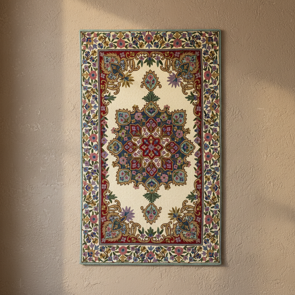 Kashmir Atelier – Noor Medallion Rug (80 x 122 cm)