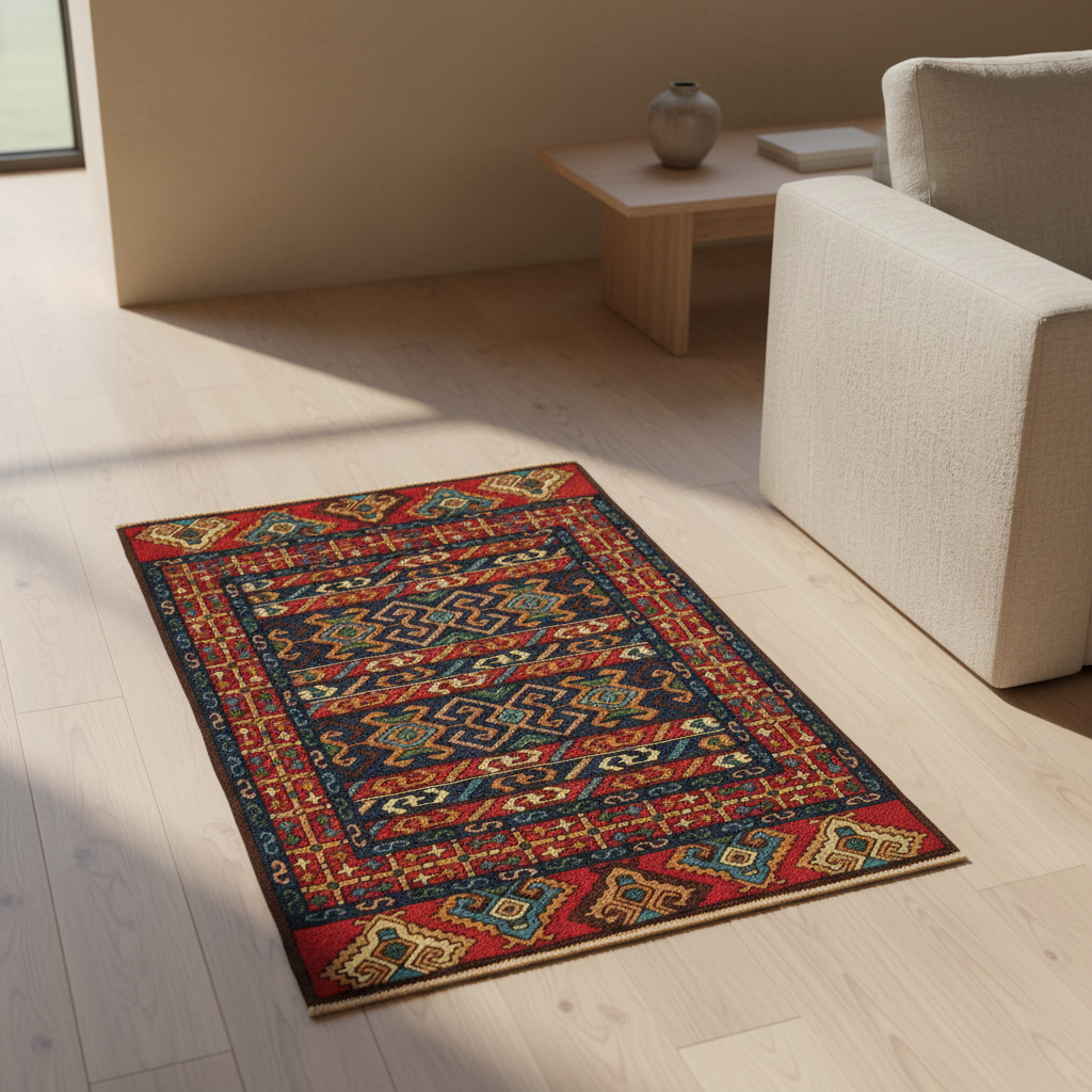 Kashmir Atelier – Zaman Tribal Rug (80 x 122 cm)