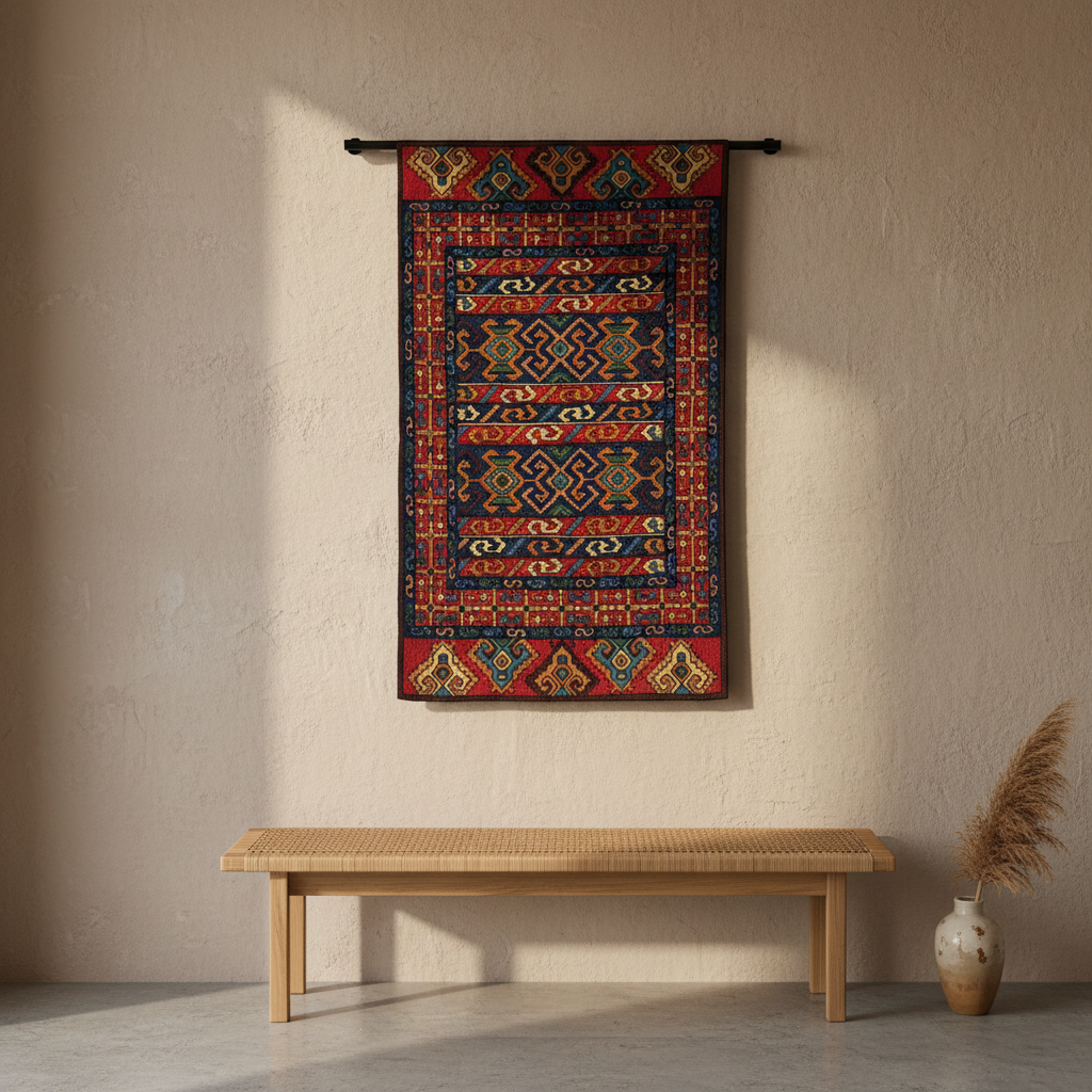Kashmir Atelier – Zaman Tribal Rug (80 x 122 cm)