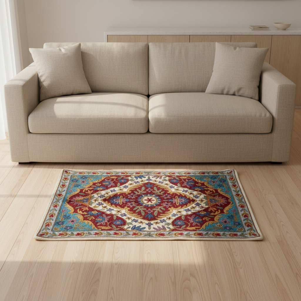 Kashmir Atelier – Rihana Medallion Rug (62 × 92 cm)
