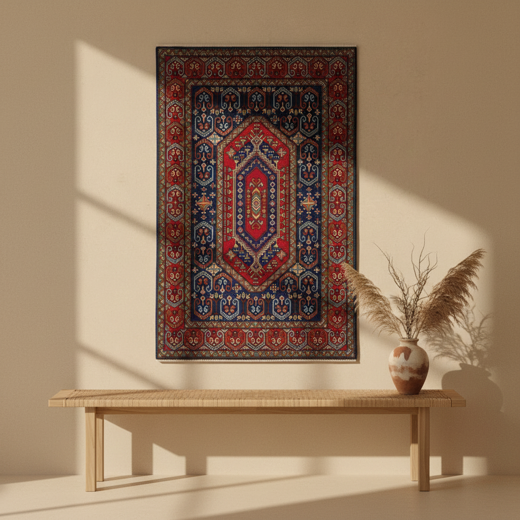 Kashmir Atelier – Zafran Medallion Rug (183 x 122 cm)