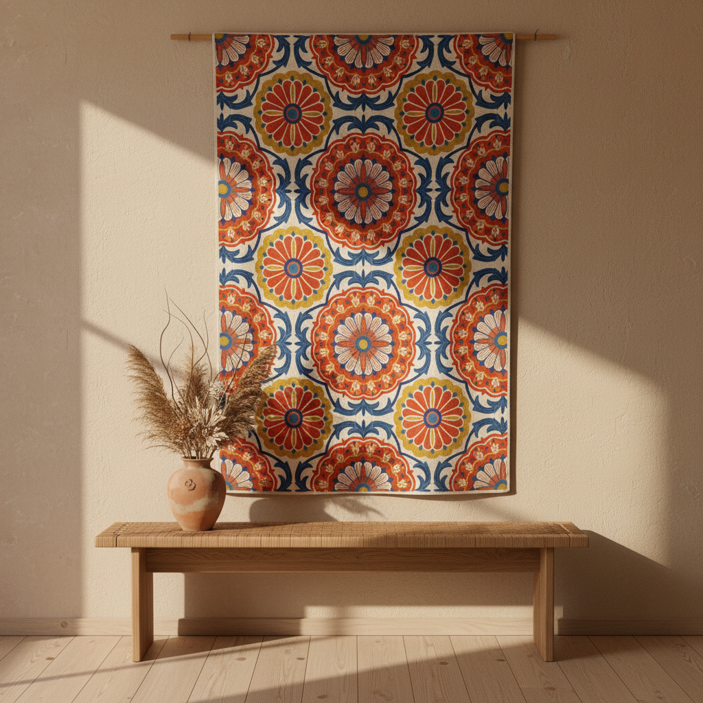 Kashmir Atelier – Surya Bloom Repeat Rug (183 x 122 cm)