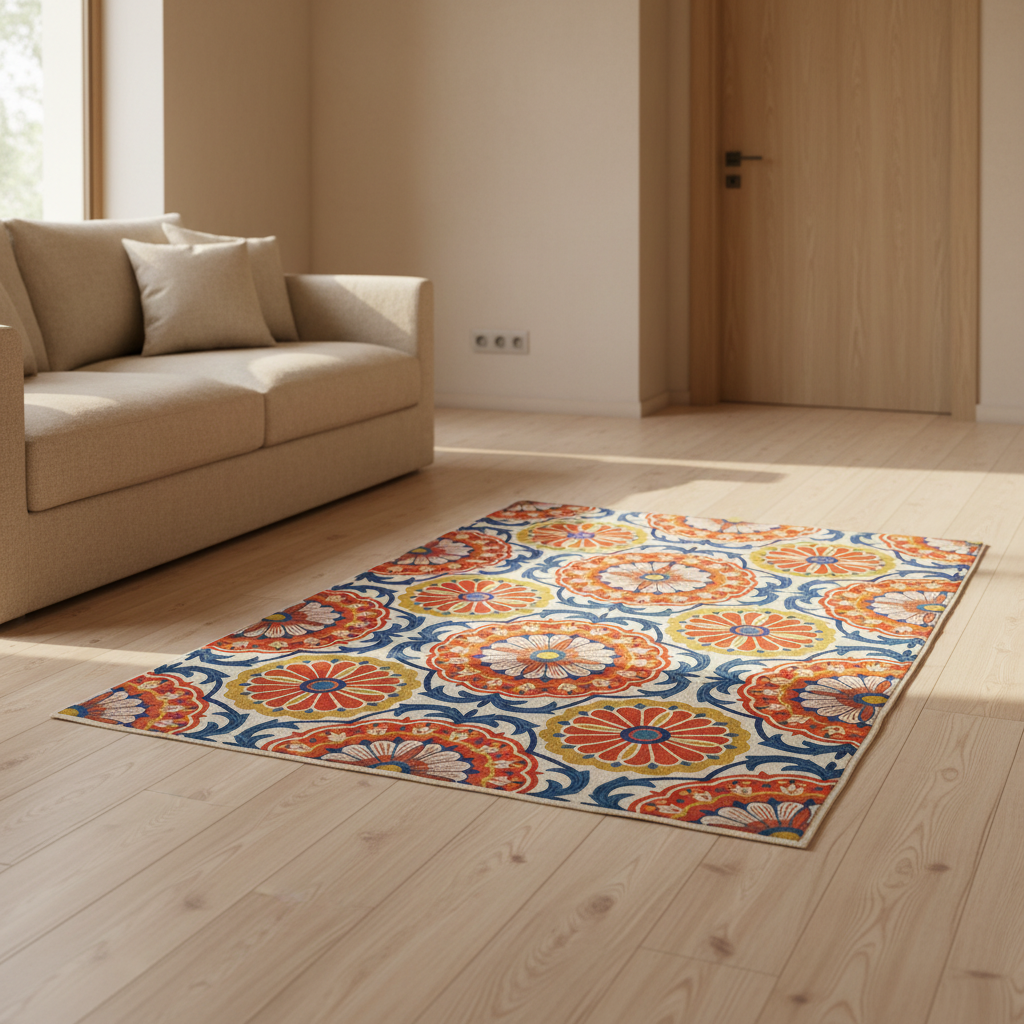 Kashmir Atelier – Surya Bloom Repeat Rug (183 x 122 cm)