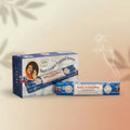 Satchi Nag Champa incense packaging with a light background