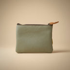 Color Block Leather Coin Wallet – Compact Zip Pouch 02