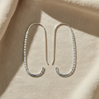Sculpted Sterling Silver Hook Earrings – Elegant Minimal Form