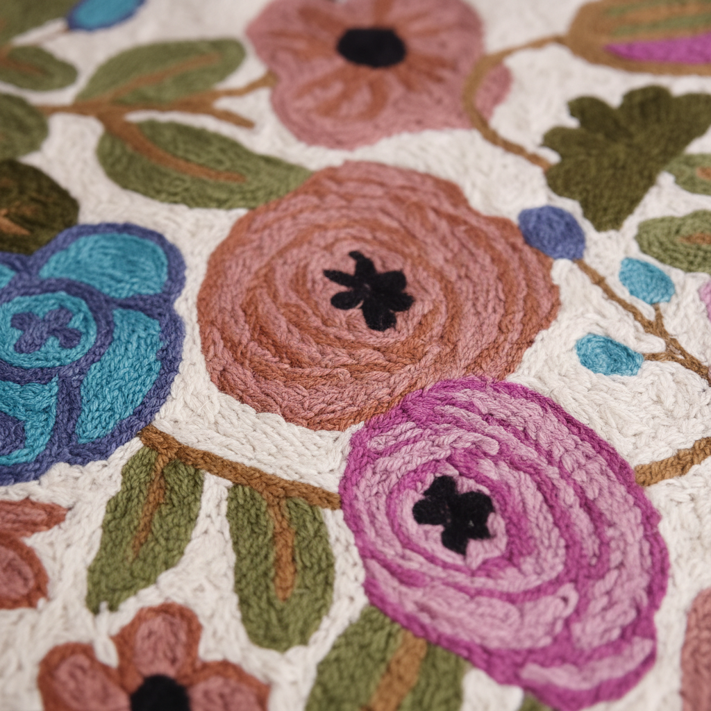 Kashmir Atelier – Yasmin Garden Cushion (45 × 45 cm)