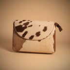 Handcrafted Leather Crossbody Bag with Hair-On Hide Flap 13