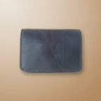 Blue leather wallet on a white background