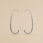 Sculpted Sterling Silver Hook Earrings – Elegant Minimal Form