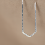 Elongated Sterling Silver Geometric Hook Earrings
