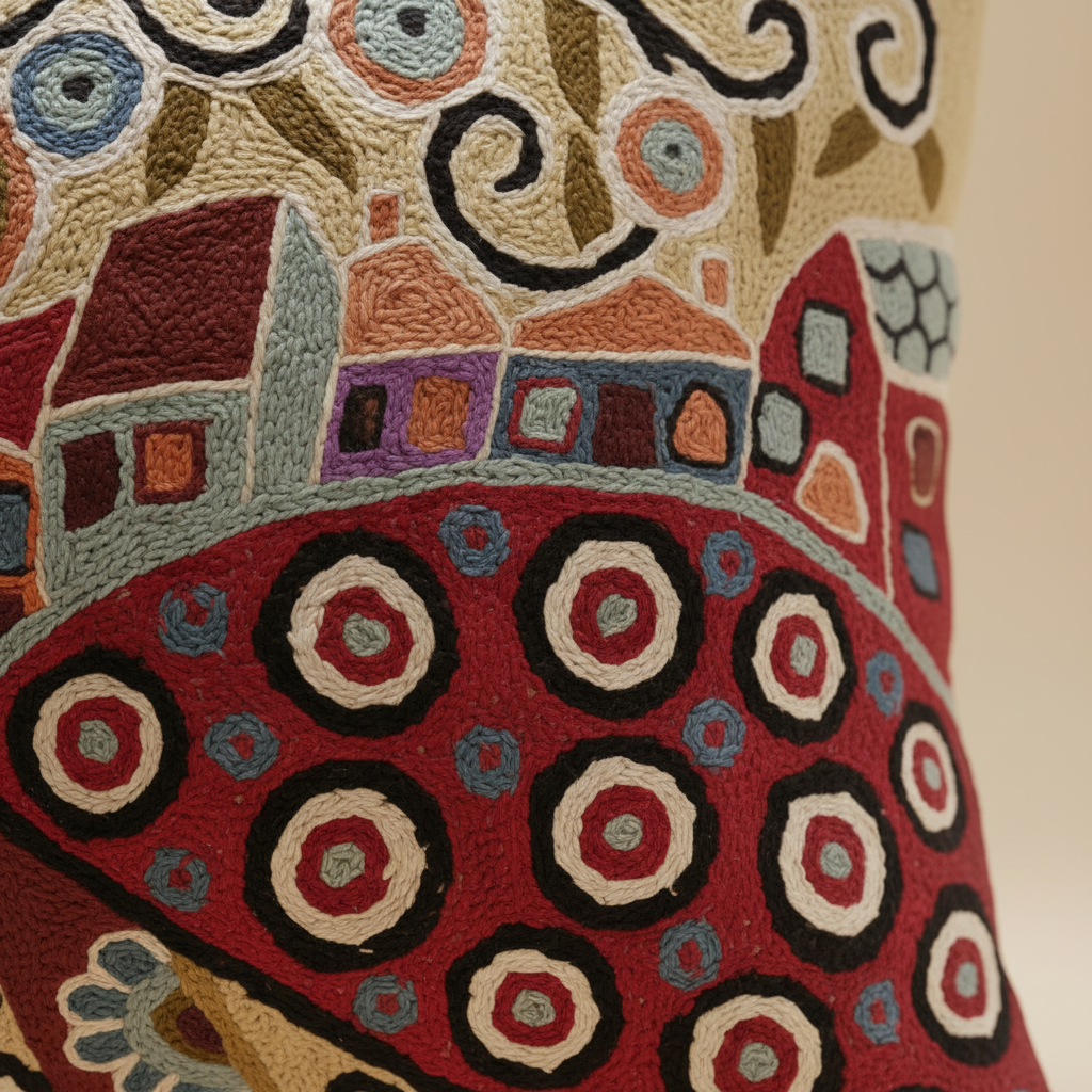 Kashmir Atelier – Safar Tree Story Cushion (45 × 45 cm)