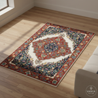 Kashmir Atelier – Ivory Garden Medallion (183 × 122 cm)