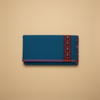 Teal Blue Kullu Wool Stole – Handwoven Himalayan Textile