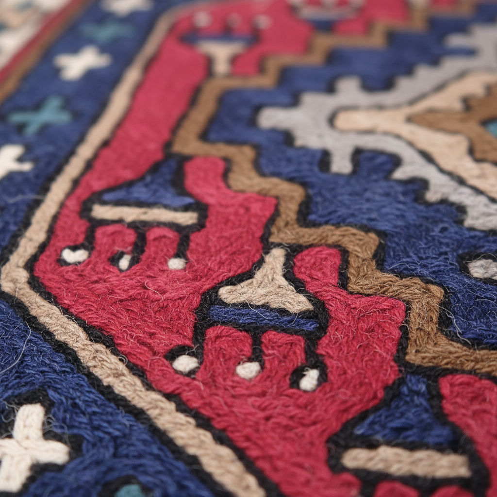Kashmir Atelier – Arman Tribal Medallion Cushion (45 × 45 cm)