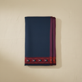 Midnight Blue Kullu Wool Stole – Handwoven Himalayan Textile