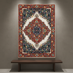 Kashmir Atelier – Ivory Garden Medallion (183 × 122 cm)