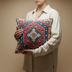 Kashmir Atelier – Arman Tribal Medallion Cushion (45 × 45 cm)