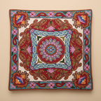 Kashmir Atelier – Heritage Medallion Cushion (40x40 cm)