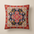 Kashmir Atelier – Garden Cross Cushion (40x40 cm)