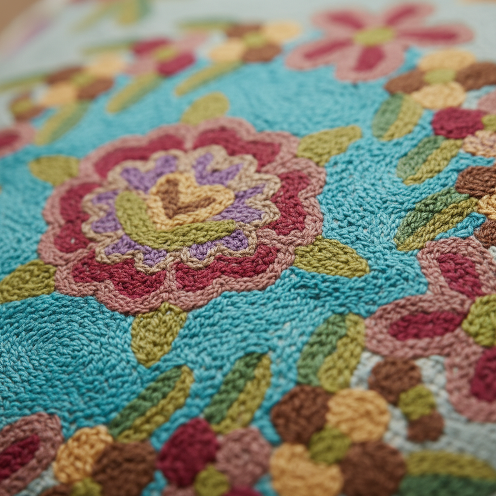 Kashmir Atelier – Amina Garden Medallion Cushion (45 × 45 cm)