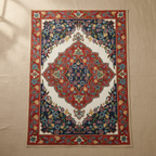 Kashmir Atelier – Ivory Garden Medallion (183 × 122 cm)