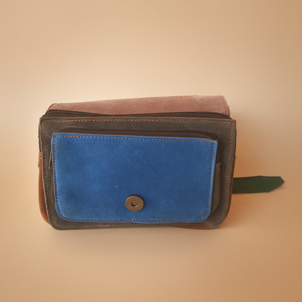 Handcrafted Leather Money Belt with Hair-On Hide and Stud Details – Wild Edition 08