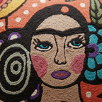 Kashmir Atelier – Folk Muse Portrait Cushion (45 × 45 cm)
