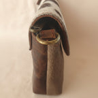 Handcrafted Leather Crossbody Bag with Hair-On Hide Flap 13